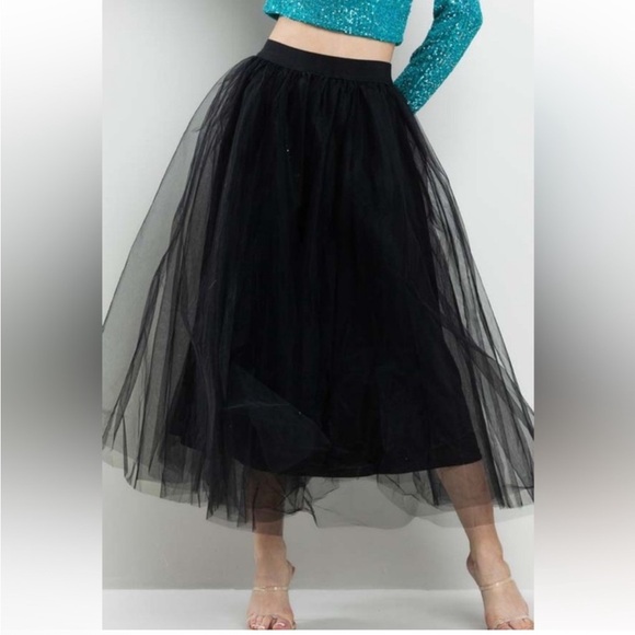 Black Tulle Skirt - Picture 3 of 4